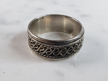 Load image into Gallery viewer, Womens Vintage Estate Sterling Silver Fidget Ring 3.9g E6144