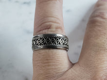 Load image into Gallery viewer, Womens Vintage Estate Sterling Silver Fidget Ring 3.9g E6144