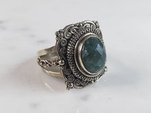 Load image into Gallery viewer, Womens Vintage Estate Sterling Silver Aventurine Ring 8.0g E6162