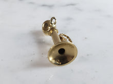 Load image into Gallery viewer, Womens Vintage Estate 14k Gold Candlestick Phone Pendant Charm Bracelet 2.8g E6193