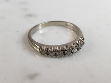 Load image into Gallery viewer, Womens Vintage Estate 14K White Gold Diamond Ring 2.8g E6194