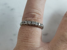 Load image into Gallery viewer, Womens Vintage Estate 14K White Gold Diamond Ring 2.8g E6194