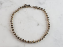 Load image into Gallery viewer, Womens Vintage Estate 10K Gold Diamond Tennis Bracelet 7.3g E6205