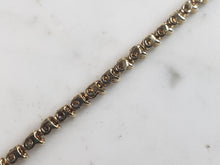 Load image into Gallery viewer, Womens Vintage Estate 10K Gold Diamond Tennis Bracelet 7.3g E6205