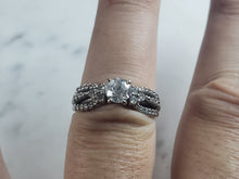 Load image into Gallery viewer, Womens Vintage Estate 14k White Gold Diamond Engagement Ring 4.9g  #E6210