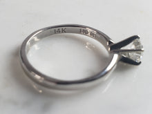 Load image into Gallery viewer, Womens Vintage Estate 14k White Gold Diamond Engagement Ring 2.4g  #E6212