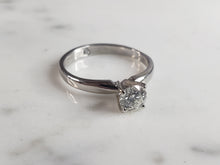 Load image into Gallery viewer, Womens Vintage Estate 14k White Gold Diamond Engagement Ring 2.4g  #E6212