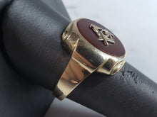 Load image into Gallery viewer, Mens Vintage Estate 10K Gold Free Mason Ring 7.4g E6215