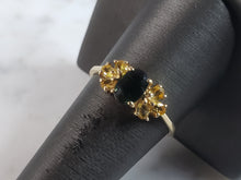 Load image into Gallery viewer, Womens Vintage Estate 14K Gold Diopside Citrine Ring 2.5g E6218
