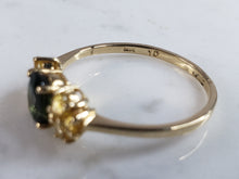 Load image into Gallery viewer, Womens Vintage Estate 14K Gold Diopside Citrine Ring 2.5g E6218