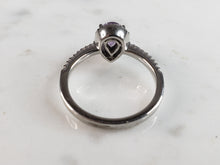 Load image into Gallery viewer, Womens Vintage Estate 14K White Gold Amethyst Diamond Ring, 3.5g E6222