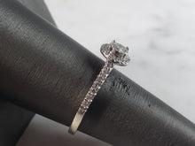 Load image into Gallery viewer, Womens Vintage Estate 10K White Gold Diamond Ring, 2.8g, E6238