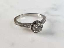 Load image into Gallery viewer, Womens Vintage Estate 10K White Gold Diamond Ring, 2.8g, E6238