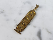 Load image into Gallery viewer, Vintage Estate 18K Yellow Gold Egyptian Hieroglyph Pendant 2.3g E6248