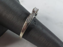 Load image into Gallery viewer, Womens Vintage Estate 10K White Gold Ring Diamond Ring, 2.2g, E6259