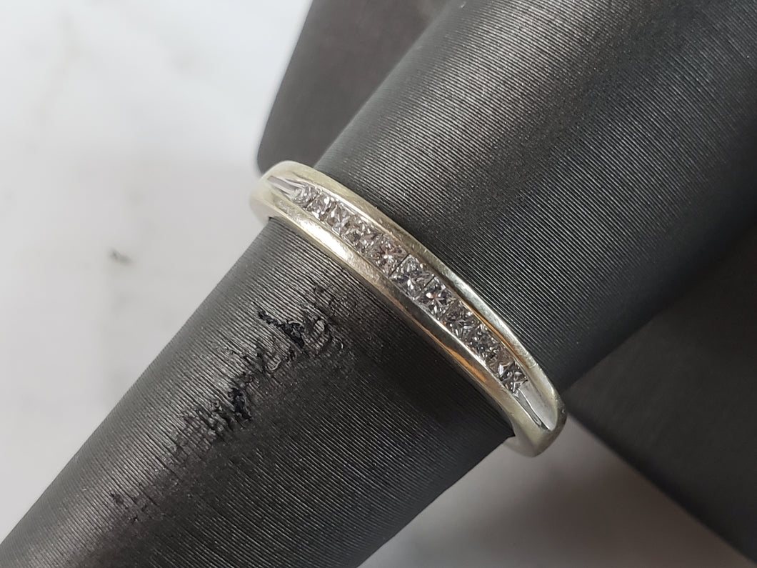 Vintage Estate 14k White Gold Diamond Ring 3.6g #E6261