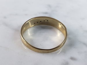 Mens Vintage Estate 10k Yellow Gold Diamond Ring 2.9g #E6264