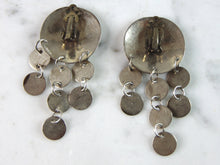 Load image into Gallery viewer, Womens Vintage Estate Sterling Silver Southwestern Clip On Earrings 10.4g E6311