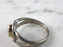 Load image into Gallery viewer, Womens Vintage Estate Sterling Silver Modernist CZ Ring 3.4g E6321