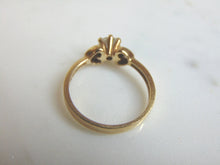 Load image into Gallery viewer, Womens Vintage Estate 10K Yellow Gold CZ Ring, 2.8g E701