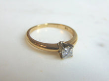 Load image into Gallery viewer, Womens Vintage Estate 14k Gold Diamond Engagement Ring 3.1g E729