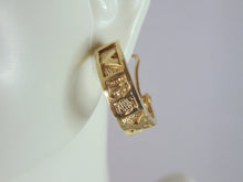 Load image into Gallery viewer, Womens Vintage Estate Modernist 14K Yellow Gold Earrings 7.8g E738