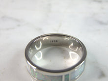 Load image into Gallery viewer, Womens Vintage Estate Sterling Silver Modernist Opal Ring 7.6g E745