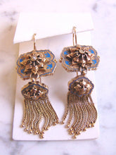 Load image into Gallery viewer, Womens Vintage Estate 14K Gold Art Deco Earrings 27.2g #E751