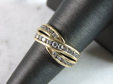 Load image into Gallery viewer, Womens Vintage Estate 14K Yellow Gold CZ Ring