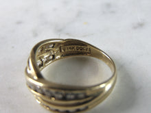 Load image into Gallery viewer, Womens Vintage Estate 14K Yellow Gold CZ Ring