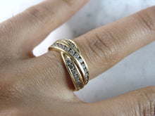 Load image into Gallery viewer, Womens Vintage Estate 14K Yellow Gold CZ Ring