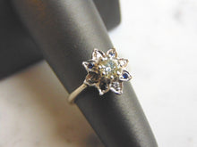 Load image into Gallery viewer, Womens Estate 14K White Gold Band Ring w/ Blue Sapphires &amp; Diamonds 4.1g E779