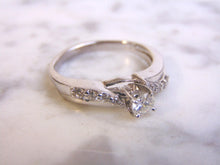 Load image into Gallery viewer, Womens Vintage Estate 14K White Gold Diamond Engagement Ring, 4.7g E790