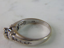 Load image into Gallery viewer, Womens Vintage Estate 14K White Gold Diamond Ring 5.1g E800