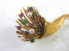 Load image into Gallery viewer, Women Vintage Estate 18k Gold Brooch 19.9g E801