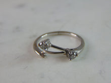 Load image into Gallery viewer, Womens Vintage Estate 14K White Gold Diamond Engagement Ring Set, 7.7g E807