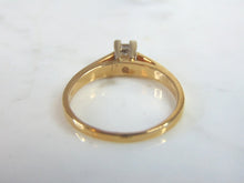 Load image into Gallery viewer, Womens Vintage Estate 14K Yellow &amp; White Gold Diamond Ring 3.3g E808