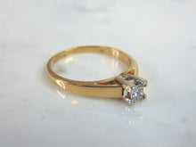 Load image into Gallery viewer, Womens Vintage Estate 14K Yellow &amp; White Gold Diamond Ring 3.3g E808