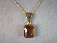 Load image into Gallery viewer, Women&#39;s Vintage Estate 14K Gold Citrine Pendant w/ Necklace, 4.1g E824