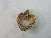 Load image into Gallery viewer, Womens Vintage Estate 10K Yellow Gold Heart Pendant 1.5g E846