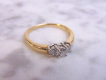 Load image into Gallery viewer, Women&#39;s Vintage Estate 14K Yellow Gold Diamond Ring w/ Platinum, 3.4g E849