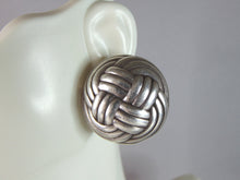 Load image into Gallery viewer, Womens Vintage Estate Sterling Silver Modernist Earrings 20.9g E861