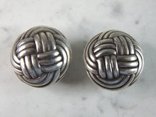 Load image into Gallery viewer, Womens Vintage Estate Sterling Silver Modernist Earrings 20.9g E861