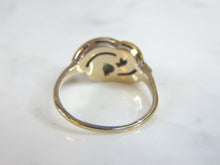 Load image into Gallery viewer, Womens Vintage Estate 14K Yellow &amp; White Gold Ring w/ Emerald  4.6g #E869