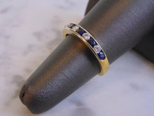 Load image into Gallery viewer, Womens Vintage Estate 18K Gold Diamond &amp; Sapphire Ring by Spark Creations 4.0g E870