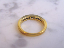 Load image into Gallery viewer, Womens Vintage Estate 18K Gold Diamond &amp; Sapphire Ring by Spark Creations 4.0g E870