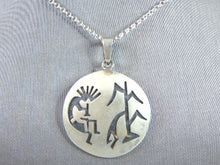 Load image into Gallery viewer, Vintage Estate Sterling Silver Necklace W/ Southwestern Kokopelli Pendant 19.0g E871