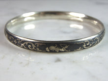 Load image into Gallery viewer, Womens Vintage Estate Sterling Silver Siam Bangle Bracelet 11g E876