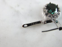 Load image into Gallery viewer, Womens Vintage Estate Sterling Silver Dangle CZ Earrings 6.3g E902