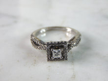 Load image into Gallery viewer, Womens Vintage Estate 14K White Gold Diamond Engagement Ring Set, 5.5g E960